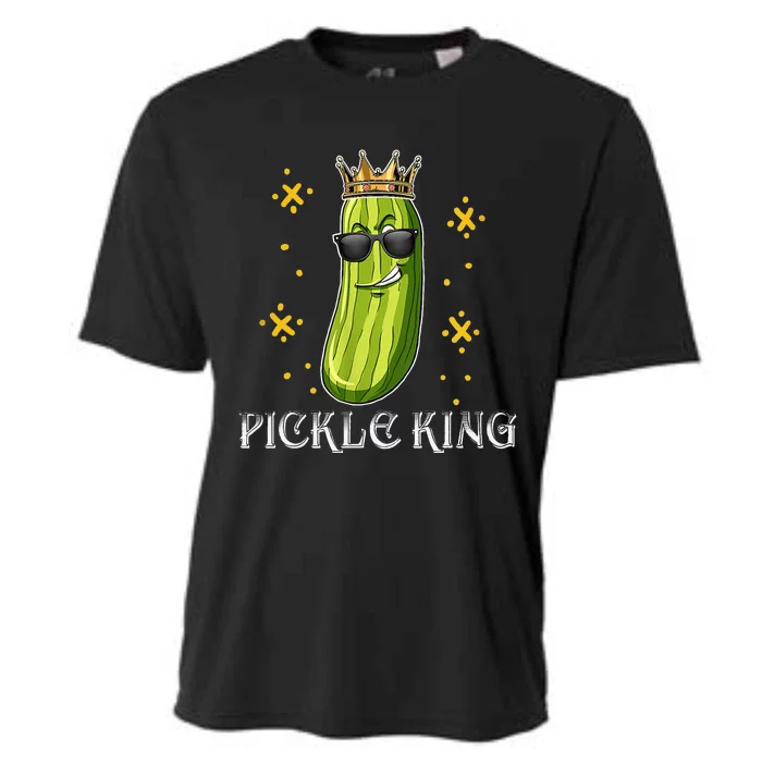 Pickle Queen Vegan Funny Cucumber Vegetable Cooling Performance Crew T-Shirt