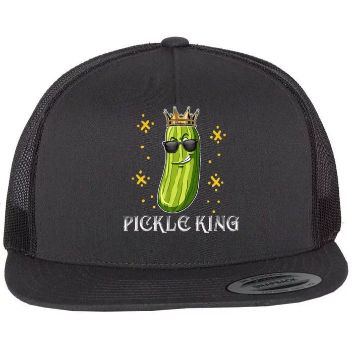 Pickle Queen Vegan Funny Cucumber Vegetable Flat Bill Trucker Hat