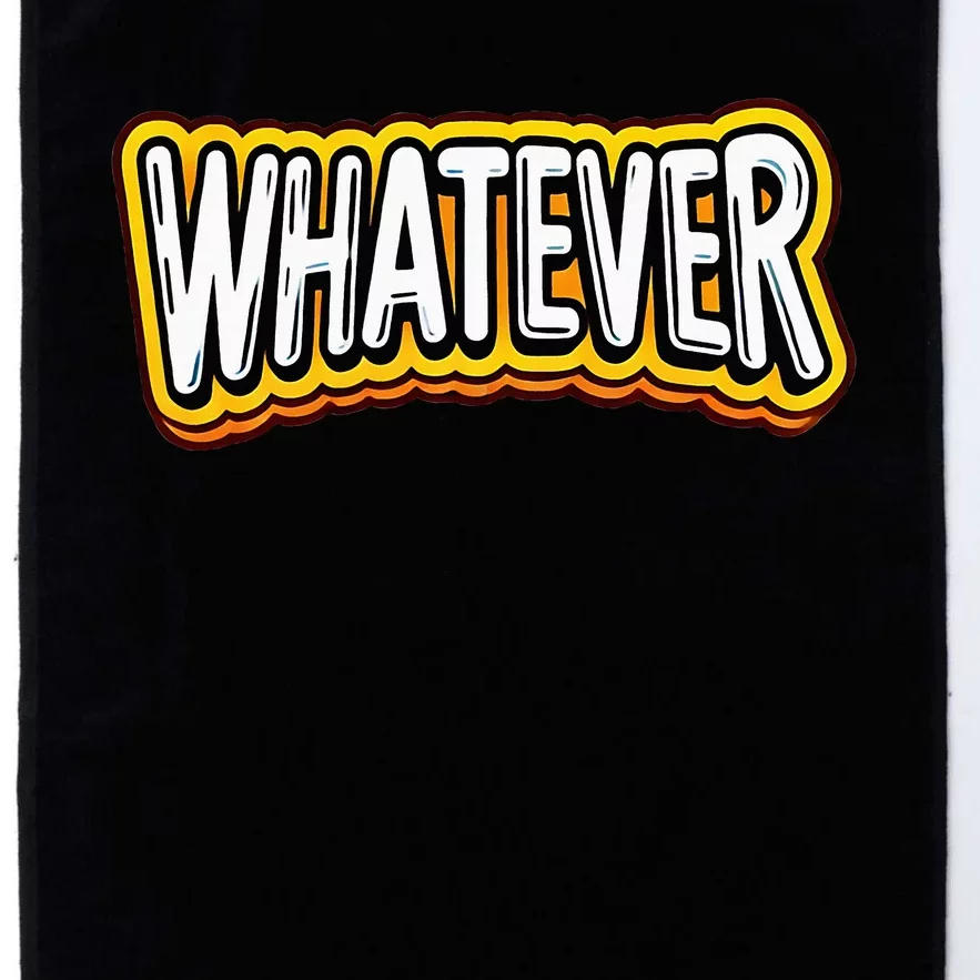 Playful Quirky Whatever Platinum Collection Golf Towel