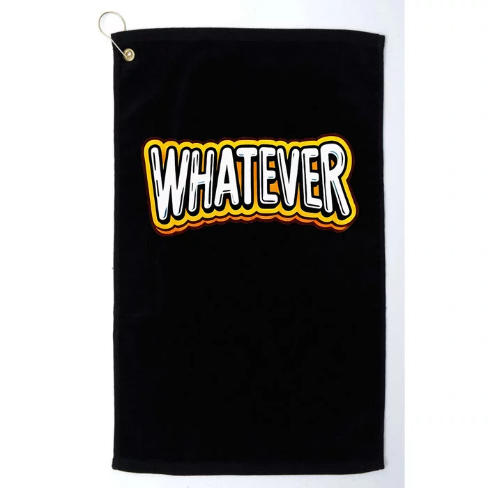 Playful Quirky Whatever Platinum Collection Golf Towel