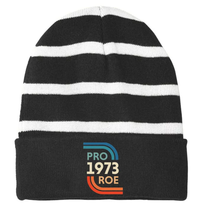 Pro Roe 1973 Striped Beanie with Solid Band