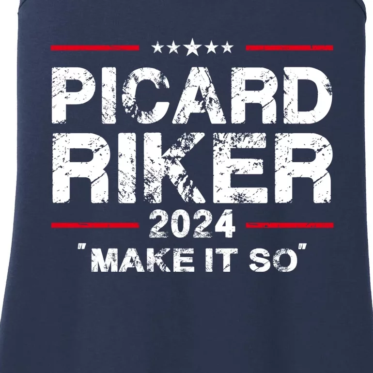 Picard Riker 24 Make It So For President 2024 Ladies Essential Tank