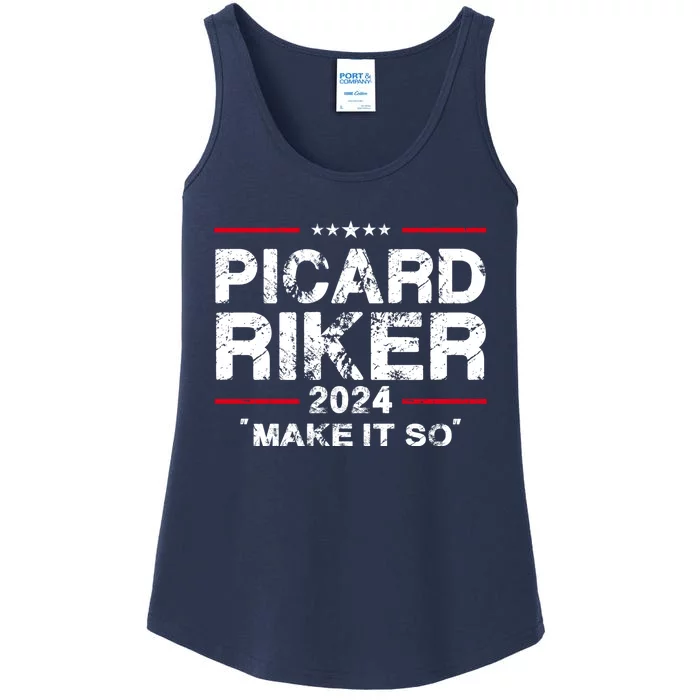 Picard Riker 24 Make It So For President 2024 Ladies Essential Tank