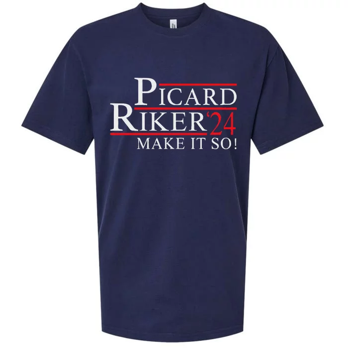 Picard Riker 2024 Presidential Campaign Sueded Cloud Jersey T-Shirt