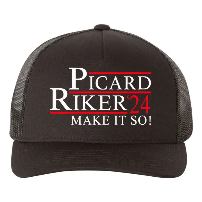 Picard Riker 24 Make It So For President 2024 Yupoong Adult 5-Panel Trucker Hat