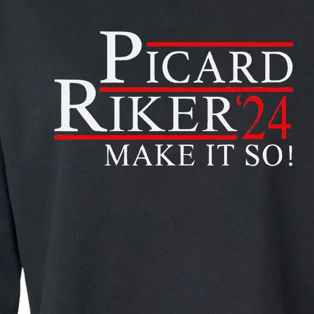 Picard Riker 24 Make It So Campaign Cropped Pullover Crew