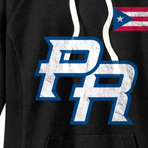 Puerto Rico Baseball Flag Pride Boricua Puerto Rico Women's Fleece Hoodie