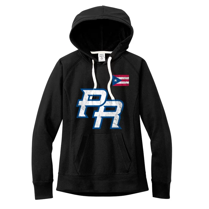 Puerto Rico Baseball Flag Pride Boricua Puerto Rico Women's Fleece Hoodie