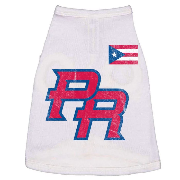 Puerto Rico Baseball Flag Pride Boricua Puerto Rico Doggie Tank