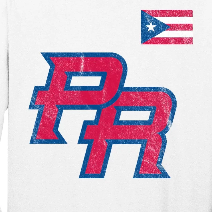 Puerto Rico Baseball Flag Pride Boricua Puerto Rico Long Sleeve Shirt