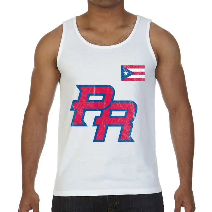 Puerto Rico Baseball Flag Pride Boricua Puerto Rico Comfort Colors® Tank Top