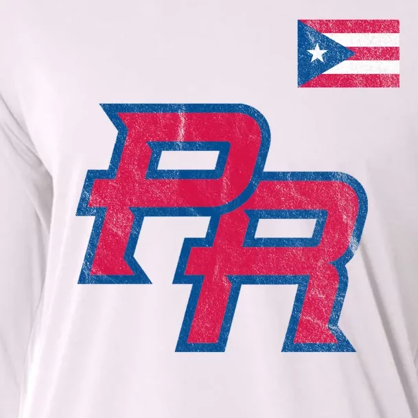 Puerto Rico Baseball Flag Pride Boricua Puerto Rico Cooling Performance Long Sleeve Crew