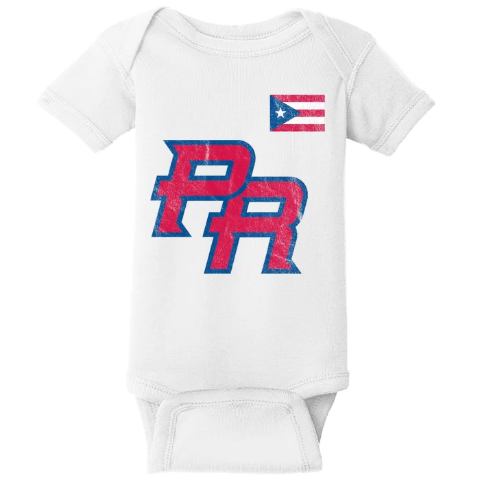 Puerto Rico Baseball Flag Pride Boricua Puerto Rico Baby Bodysuit