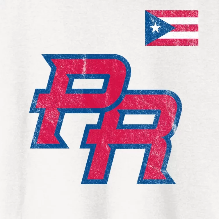 Puerto Rico Baseball Flag Pride Boricua Puerto Rico Women's Crop Top Tee