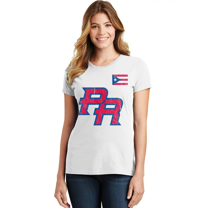 Puerto Rico Baseball Flag Pride Boricua Puerto Rico Women's T-Shirt