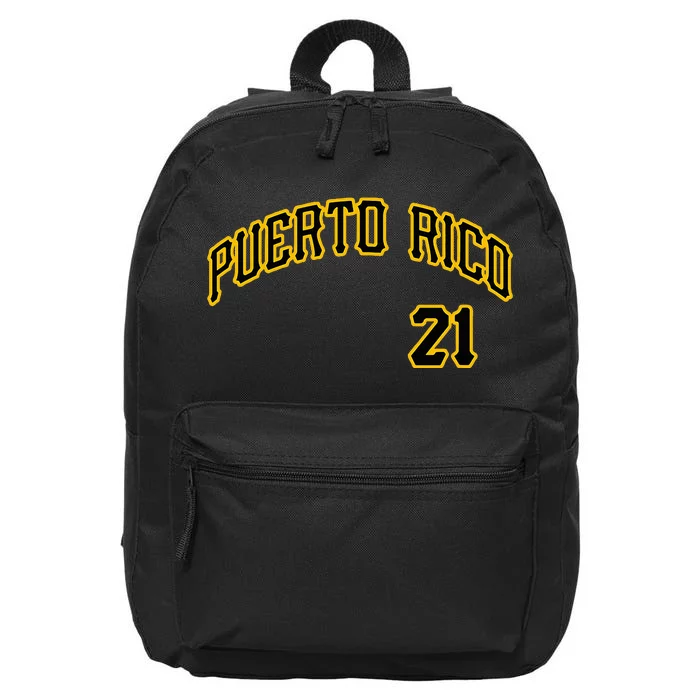 Puerto Rico 21 Boricua Baseball Santurce Beisbol Souvenir 16 in Basic Backpack