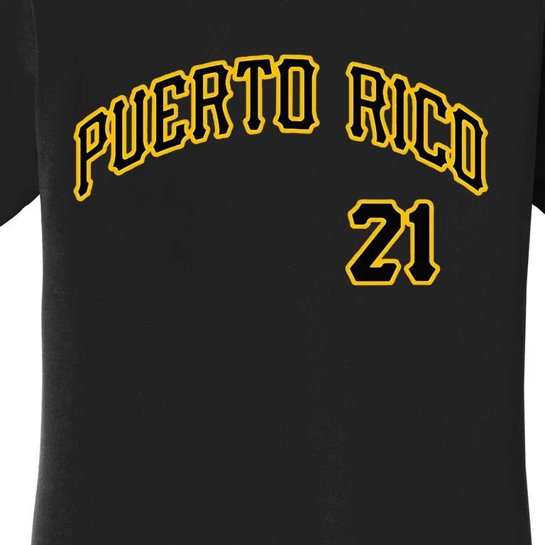 Puerto Rico 21 Boricua Baseball Santurce Beisbol Souvenir Women's T-Shirt