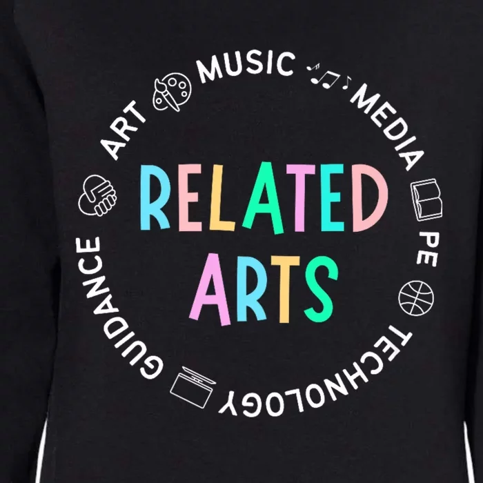 PKES Related Arts Circle Design Womens California Wash Sweatshirt