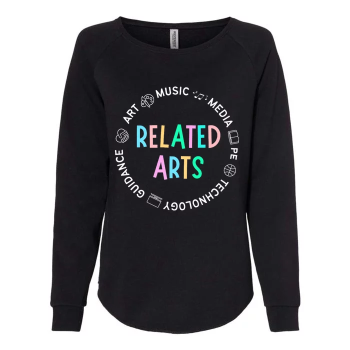 PKES Related Arts Circle Design Womens California Wash Sweatshirt