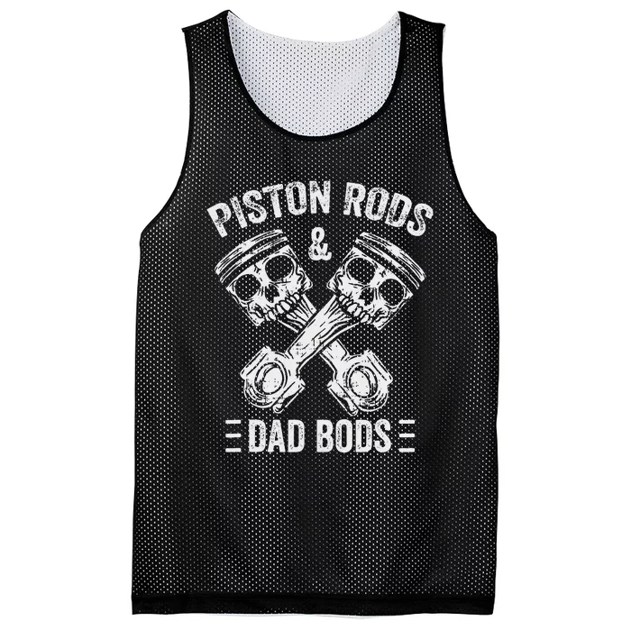 Piston Rods And Dad Bods Diesel Car Mechanic Garage Auto Mesh Reversible Basketball Jersey Tank