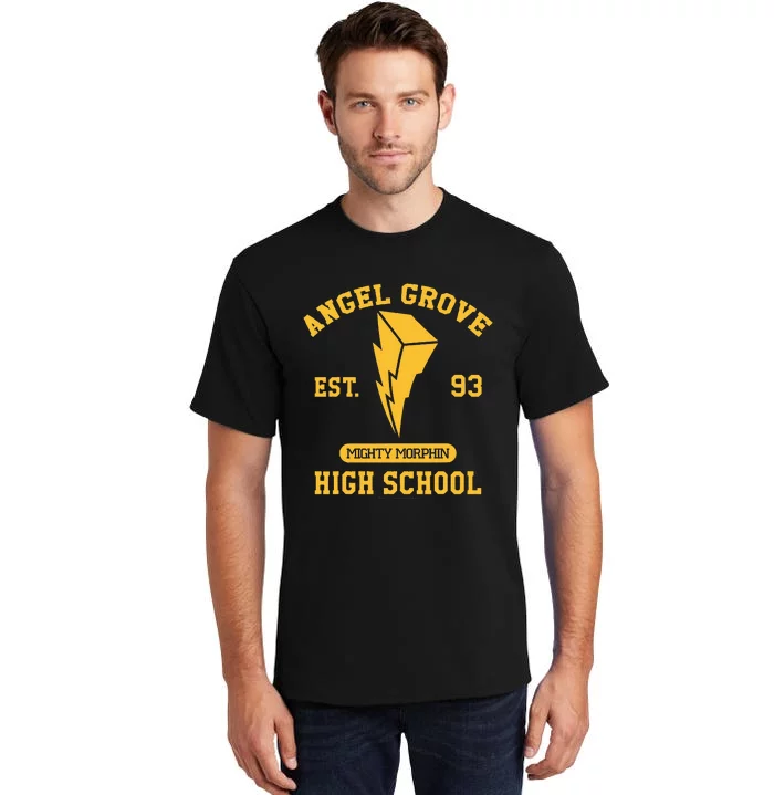 Power Rangers Angel Grove High School Gold Collegiate Tall T-Shirt