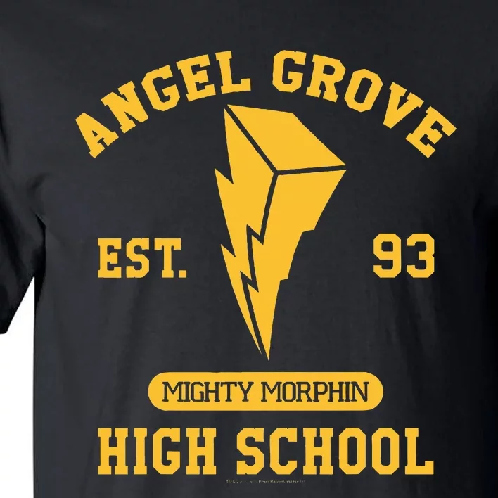 Power Rangers Angel Grove High School Gold Collegiate Tall T-Shirt