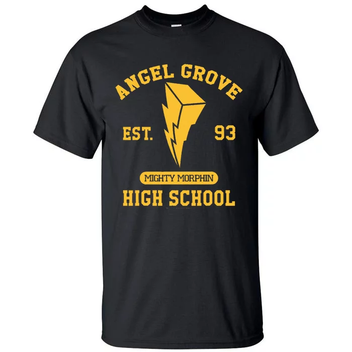 Power Rangers Angel Grove High School Gold Collegiate Tall T-Shirt