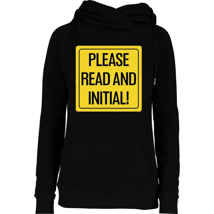 Please Read And Initial Document Indicates Agree Its Terms Womens Funnel Neck Pullover Hood