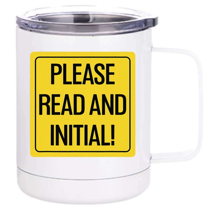 Please Read And Initial Document Indicates Agree Its Terms Front & Back 12oz Stainless Steel Tumbler Cup