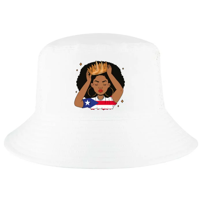 Puerto Rican Afro Hair Latina Melanin Pride Crown Cool Comfort Performance Bucket Hat