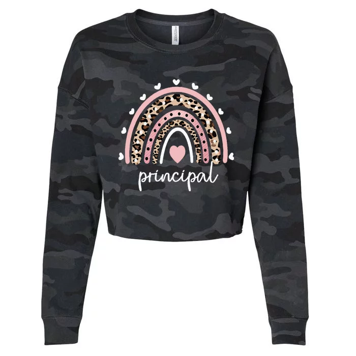 Principal Rainbow Appreciation School Principal Cropped Pullover Crew