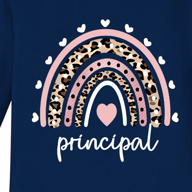 Principal Rainbow Appreciation School Principal Gift Baby Long Sleeve Bodysuit