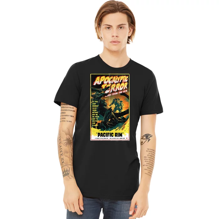 Pacific Rim – Apocalyptic Terror Rises Retro Poster Premium T-Shirt