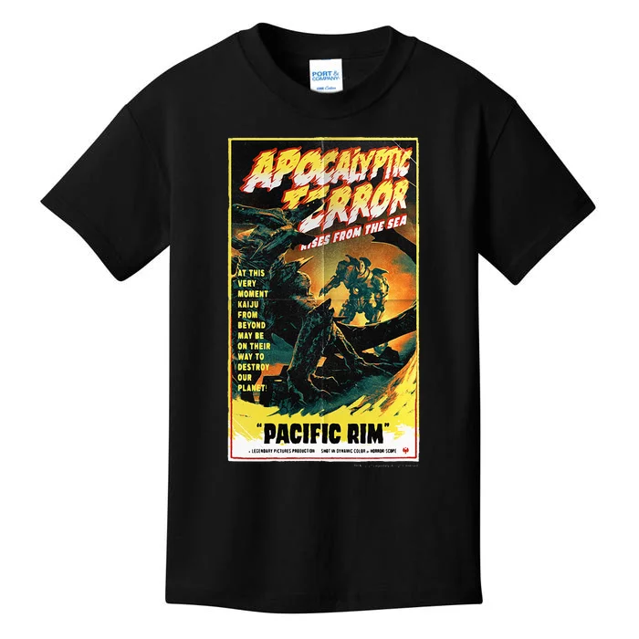 Pacific Rim – Apocalyptic Terror Rises Retro Poster Kids T-Shirt