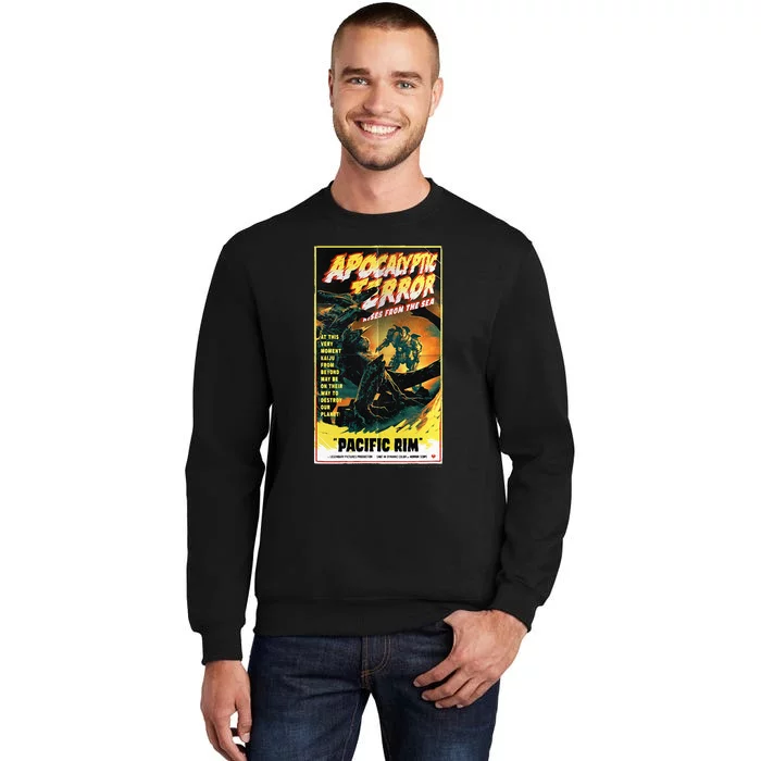 Pacific Rim – Apocalyptic Terror Rises Retro Poster Sweatshirt