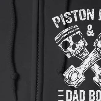 Piston Rods And Dad Bods Diesel Car Mechanic Garage Auto Full Zip Hoodie