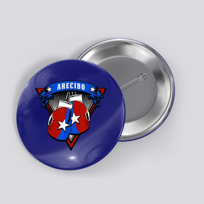 Puerto Rican Arecibo Puerto Rico Boxing Gloves Button