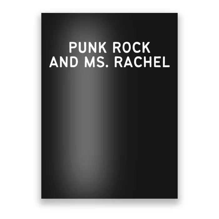 Punk Rock And Ms Rachel Funny Ms Rachel Parent Poster