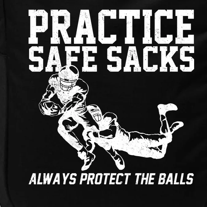 Practice Safe Sacks Funny Football Impact Tech Backpack