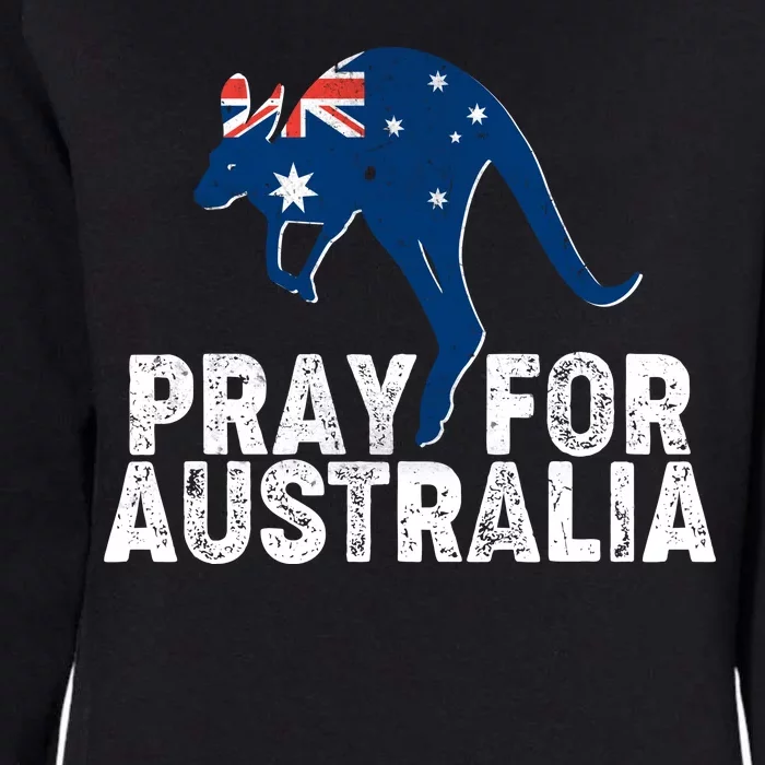 Pray for Australia Kangaroo Australian Flag Womens California Wash Sweatshirt