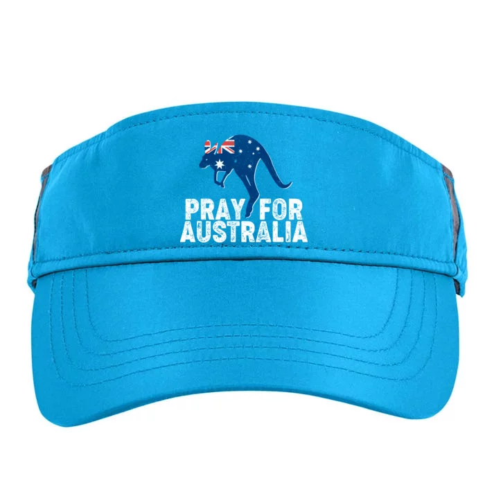 Pray for Australia Kangaroo Australian Flag Adult Drive Performance Visor