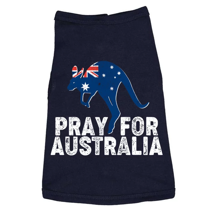 Pray for Australia Kangaroo Australian Flag Doggie Tank