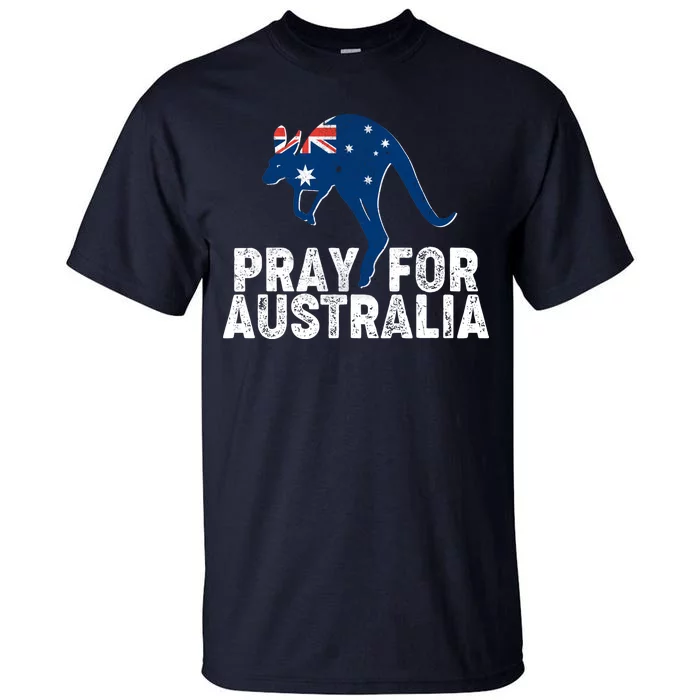 Pray for Australia Kangaroo Australian Flag Tall T-Shirt