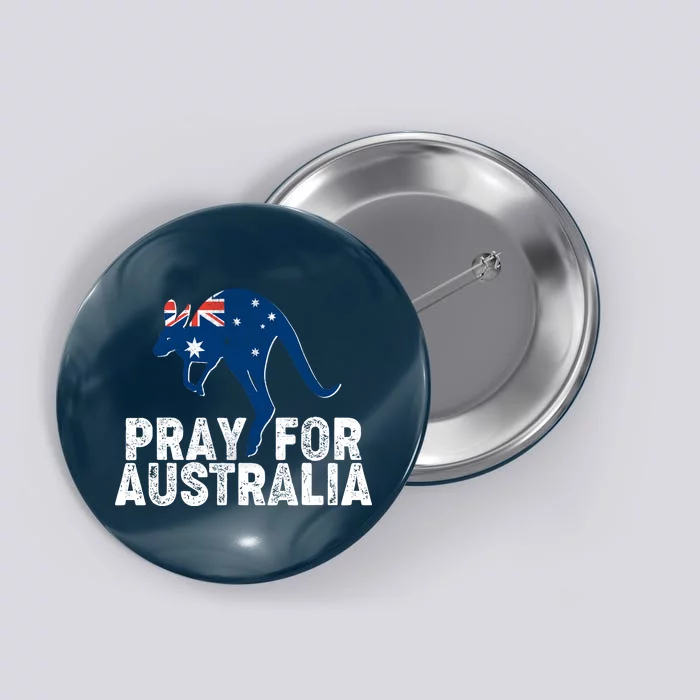 Pray for Australia Kangaroo Australian Flag Button