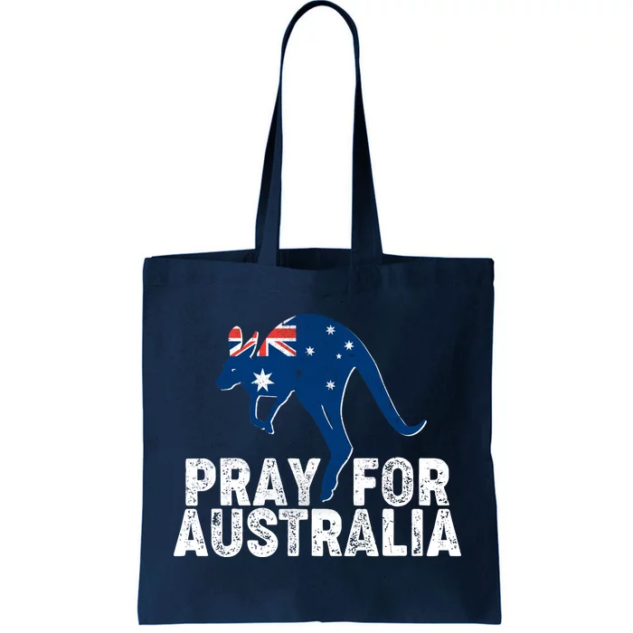 Pray for Australia Kangaroo Australian Flag Tote Bag