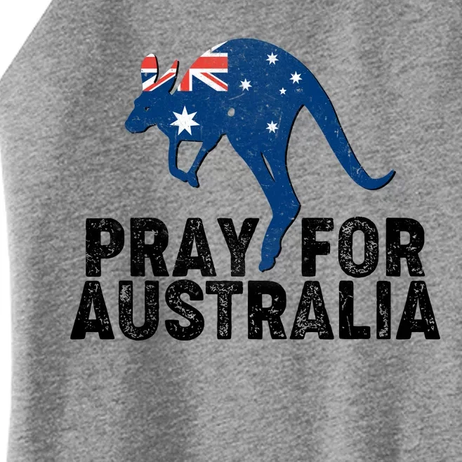 Pray for Australia Kangaroo Australian Flag Women’s Perfect Tri Rocker Tank