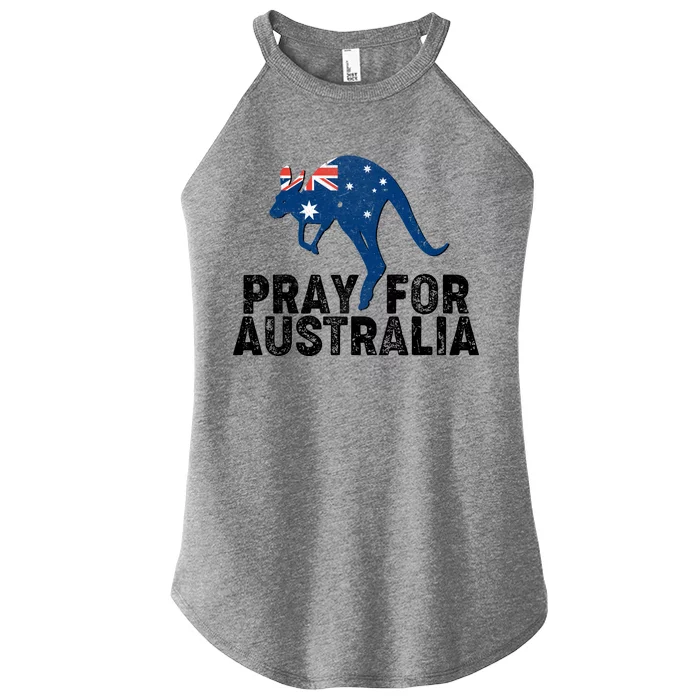 Pray for Australia Kangaroo Australian Flag Women’s Perfect Tri Rocker Tank