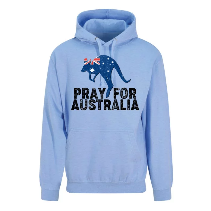 Pray for Australia Kangaroo Australian Flag Unisex Surf Hoodie