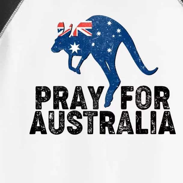 Pray for Australia Kangaroo Australian Flag Toddler Fine Jersey T-Shirt