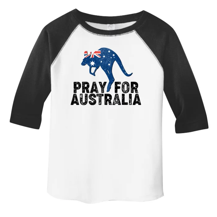 Pray for Australia Kangaroo Australian Flag Toddler Fine Jersey T-Shirt